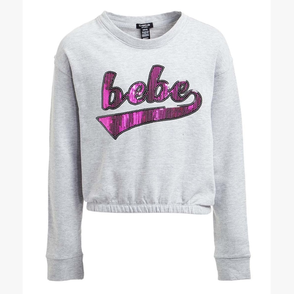 bebe girls lightweight sweatshirt. SZ. 5/6. NWT